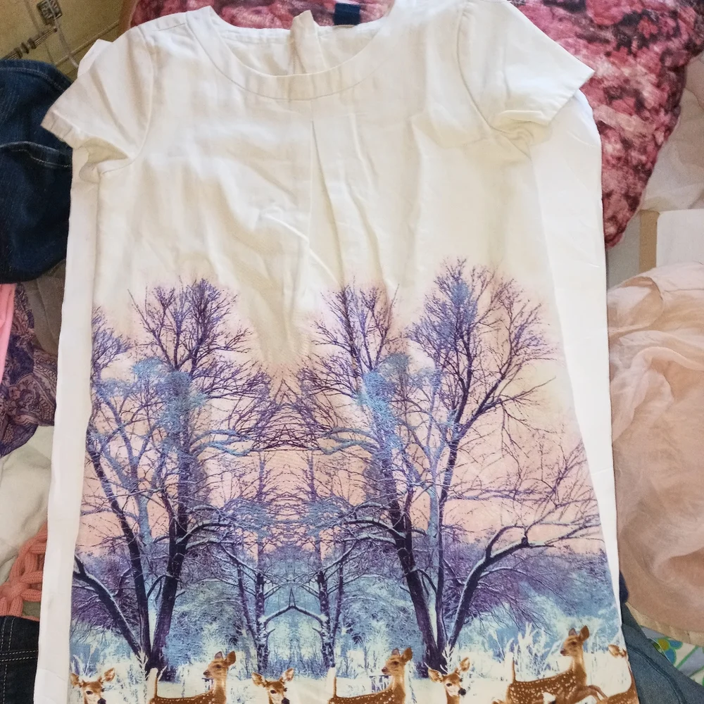 Vintage gap reindeer shift dress